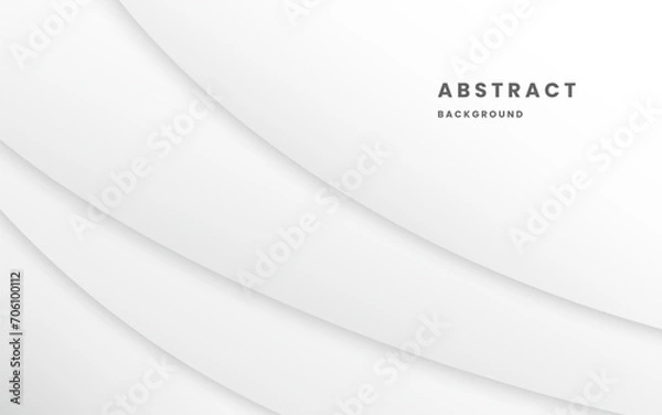 Obraz Abstract background white and light gray wave modern soft luxury texture with clean vector subtle background. Illustration vector 10 eps.