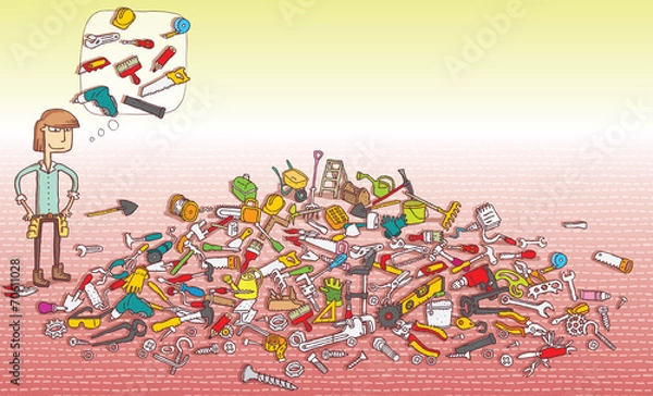 Obraz Find Objects Visual Game. Solution in hidden layer!