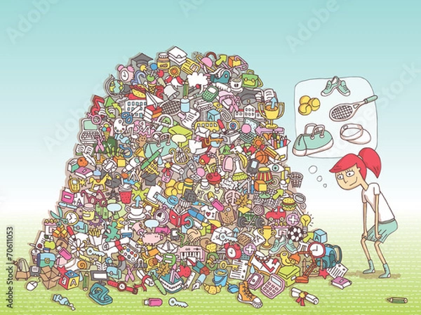 Obraz Find Objects Visual Game. Solution in hidden layer!