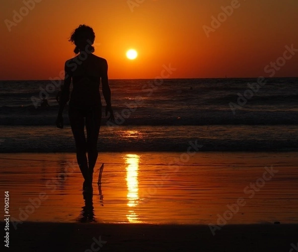 Obraz siluet beautiful woman