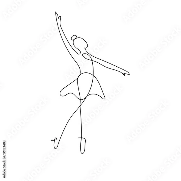 Fototapeta ballet dancer vector