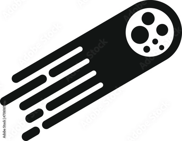 Fototapeta Meteor speed work icon simple vector. Boost spring. Rapid steed
