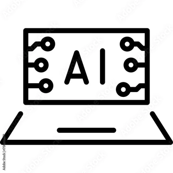 Fototapeta Artificial Intelligence Icon