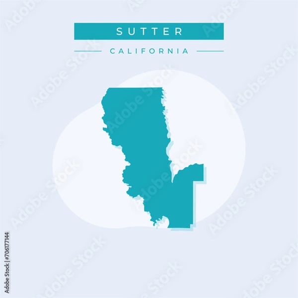 Obraz Vector illustration vector of Sutter map California
