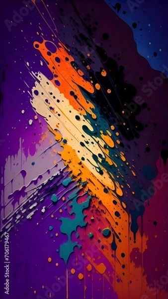 Obraz Abstract paint brush background gennerative AI illustrations