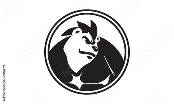 Obraz Angry Bear Logo 