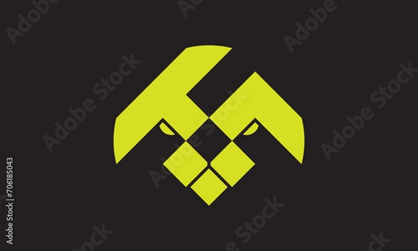 Obraz Modern Letter A Lion Logo