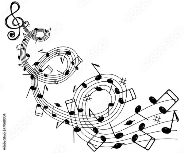 Fototapeta Wave of music .