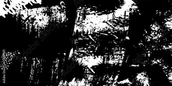 Fototapeta Rough black and white texture vector. Distressed overlay texture. Grunge background. Abstract textured effect. Vector Illustration. Black isolated on white background. grunge abstract