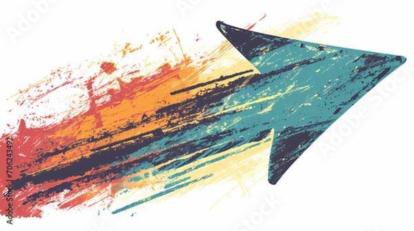 Obraz Colorful artistic arrow illustration