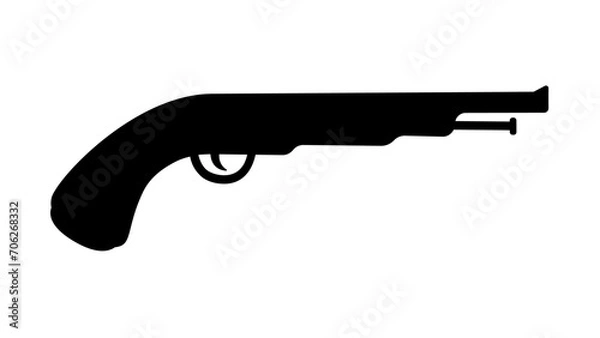 Obraz Handgun Pistol Vector Illustration