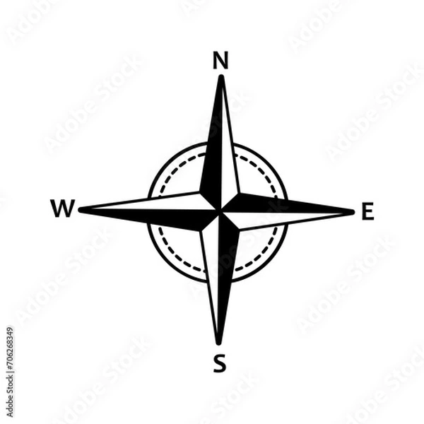 Obraz Navigation Compas Graphic Icon Vector Illustration.