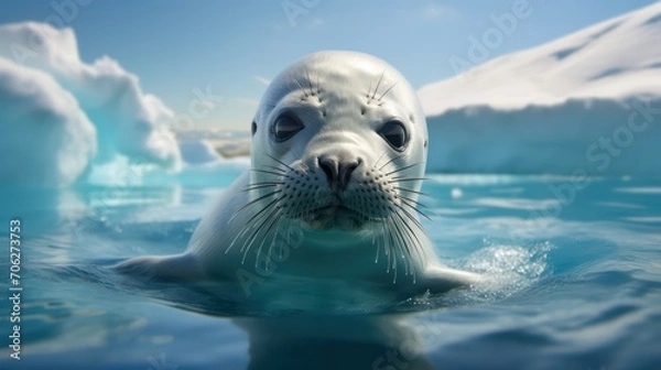 Obraz A close up of a sea seal
