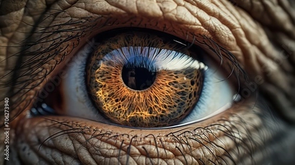 Obraz Close up of an elephant eye