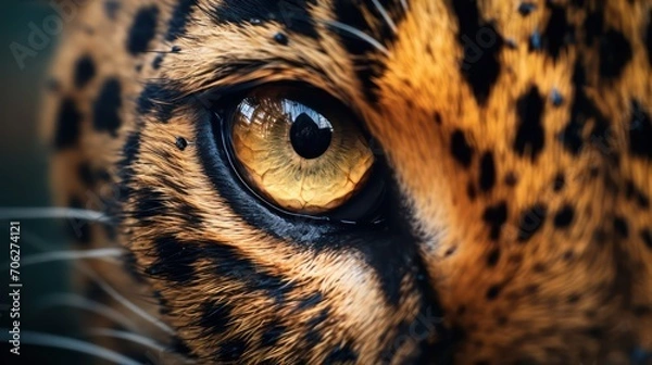 Obraz A close up of a leopard's eye