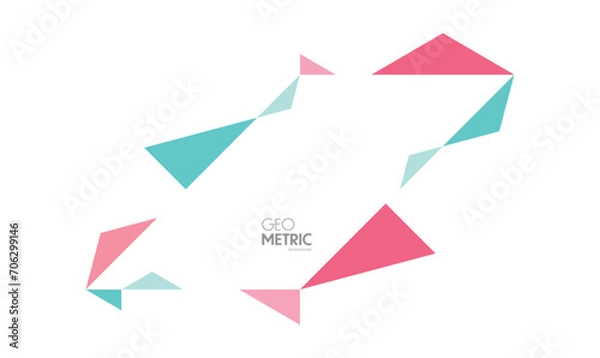 Fototapeta カラフルな幾何学背景　ベクター素材