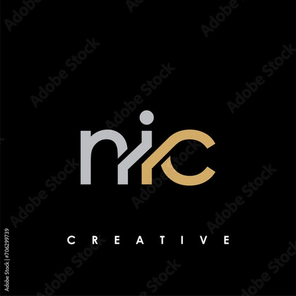 Obraz NIC Letter Initial Logo Design Template Vector Illustration