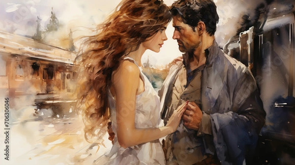 Fototapeta couple meets