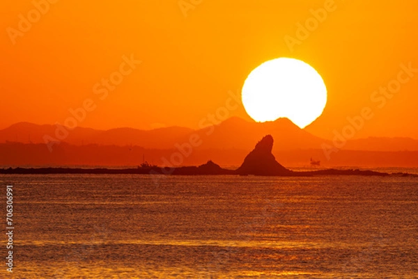 Obraz 茅ヶ崎海岸の日の出