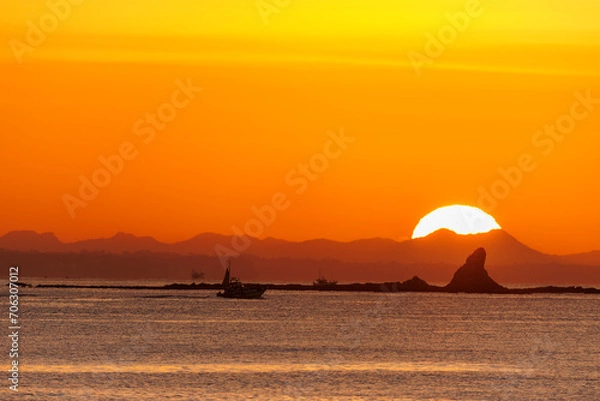 Obraz 茅ヶ崎海岸の日の出