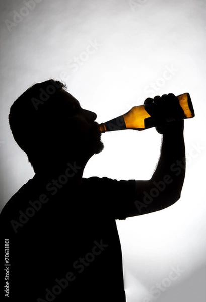 Fototapeta Man drinking Beer