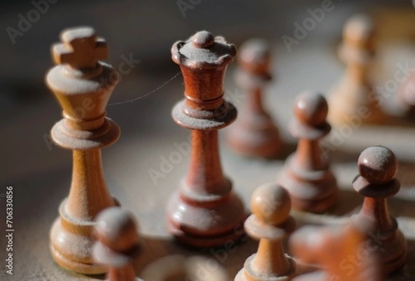 Obraz Schachfiguren verstaubt