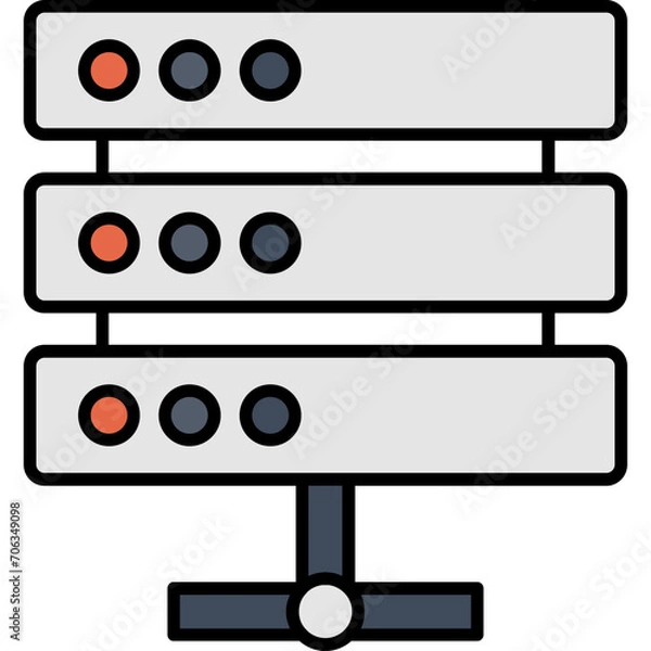Fototapeta Server Icon