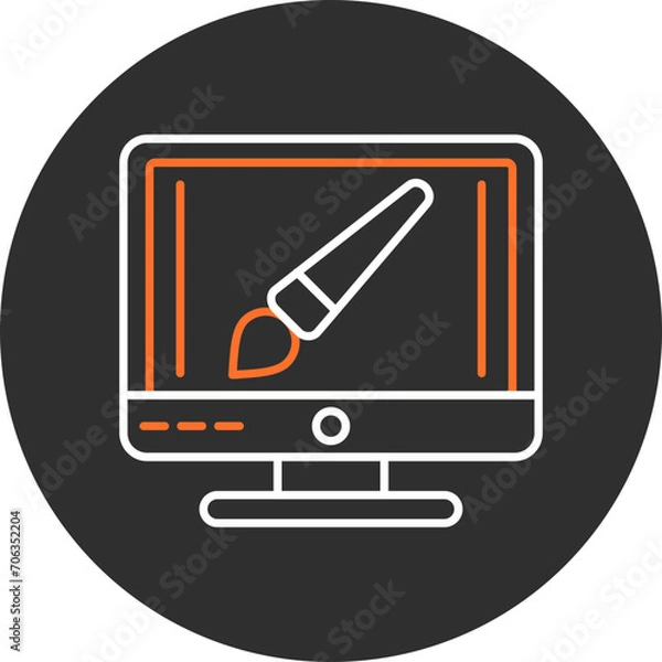 Fototapeta Brush Icon