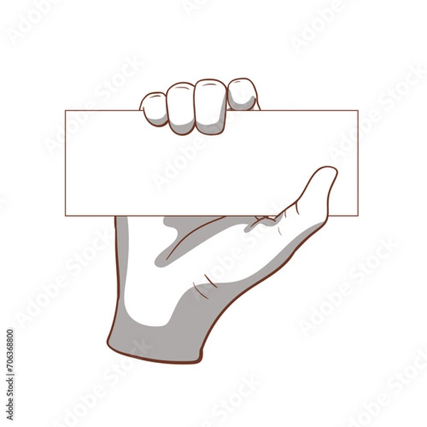 Obraz Hands gestures vector cartoon illustration 
