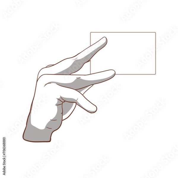 Obraz Hands gestures vector cartoon illustration 