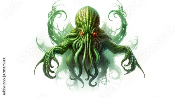 Obraz green cthulhu 