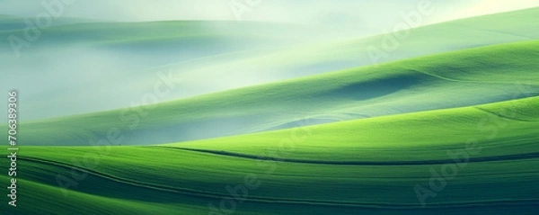 Fototapeta Undulating Green Waves
