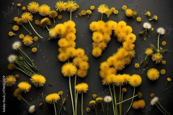 Obraz dandelions in the sky