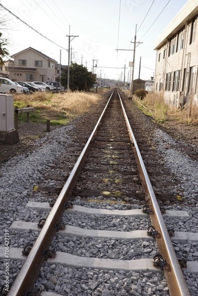 Fototapeta 鉄道の線路
