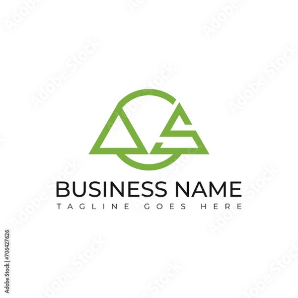 Fototapeta ACS letter initial vector design template