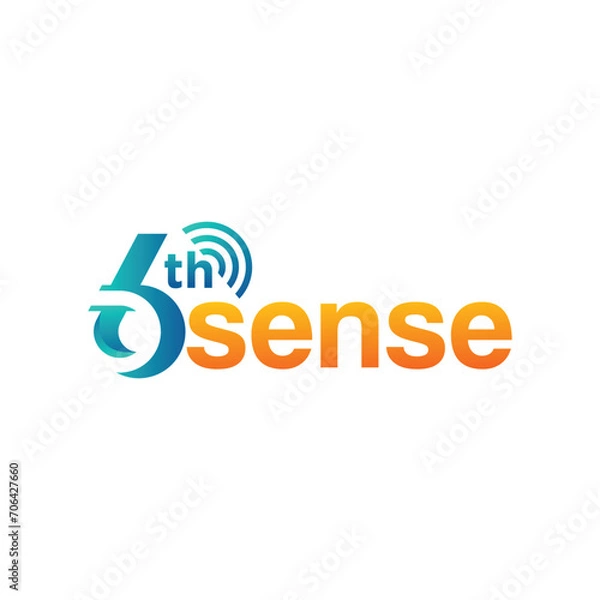 Obraz  6 sixth sense concept logo design vector