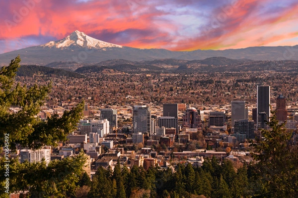 Fototapeta Piękna Vista z Portland w stanie Oregon