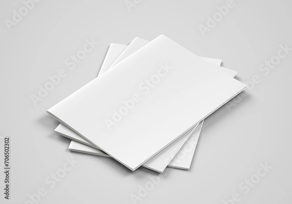 Obraz Blank brochure mockup on grey background
