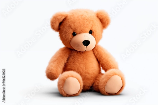 Obraz drawn teddy bear on a white background