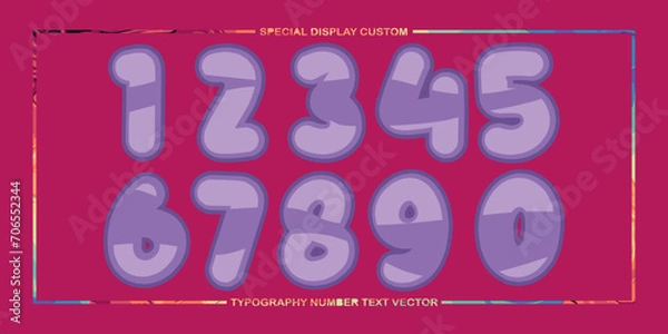 Fototapeta assorted digital custom vector numbers. minimum. Color gradation. Dark. Banner Network. 3d effect. Design. futuristic. Paper cut or effect. Luxury. Premium. 185