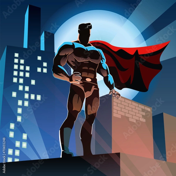 Obraz Superhero in City