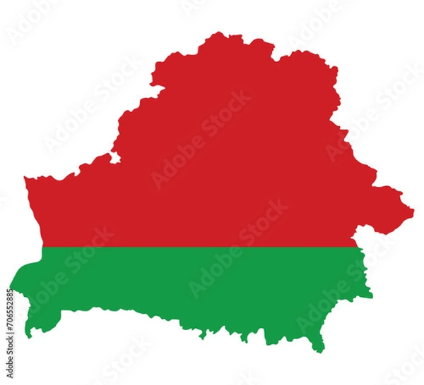 Fototapeta Belarus map. Map of Belarus with Belarus flag