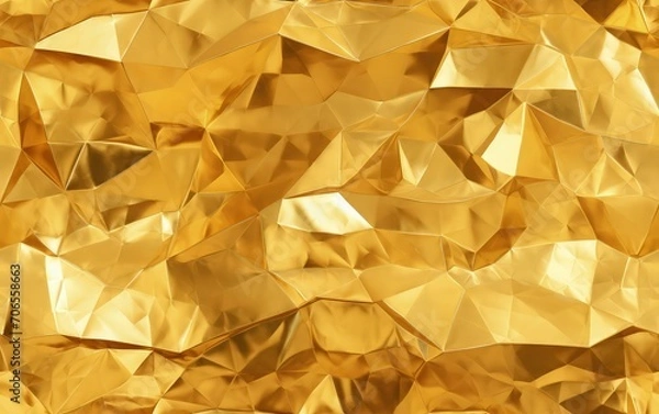 Obraz Gold surface crumpled shine seamless pattern background