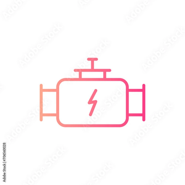 Fototapeta pipe gradient icon