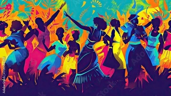 Obraz Community Dance: Juneteenth's Vibrant Rhythms