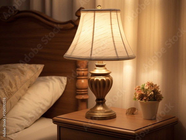 Obraz bedside lamp in the bedroom
