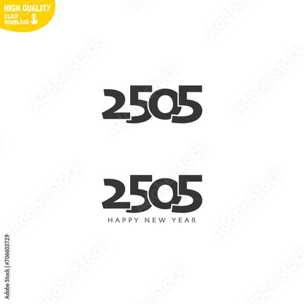 Fototapeta Creative Happy New Year 2505 Logo Design