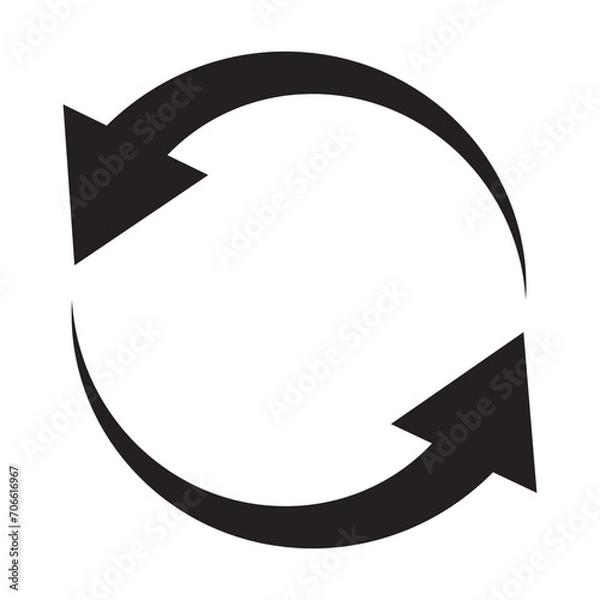 Obraz circle arrow icon. Rotate spin icon. reload, Arrows movement in a circle, refresh, reload arrow icon symbol sign, vector illustration