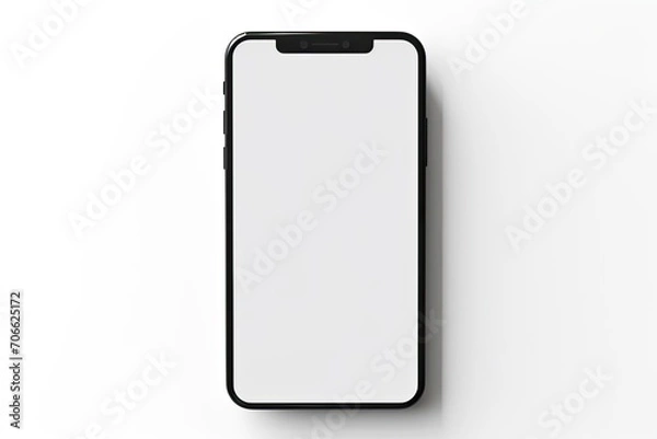 Fototapeta A sleek Modern smartphone on a white background