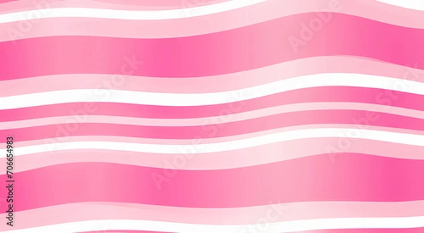 Fototapeta Thick pink wavy stripes pattern seamless wallpaper background. endless decorative texture. pink and white decorative element.